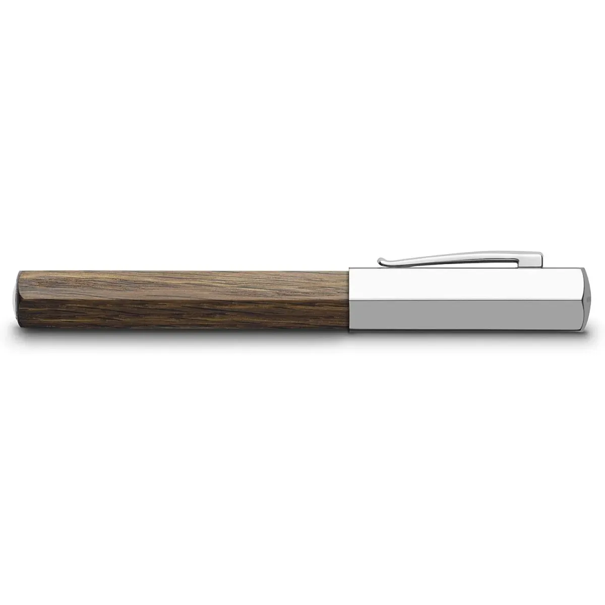 Stylo plume M Faber-Castell Ondoro Bois en Chene Fume - Fermé
