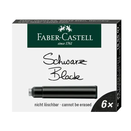 Etui de 6 Cartouches d'encre Faber-Castell Noire
