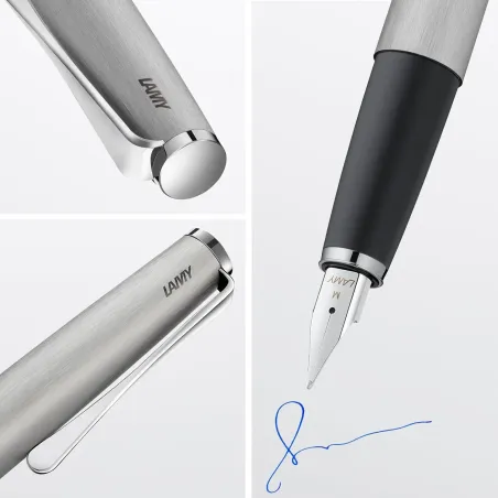 Stylo-plume LAMY Studio Silver Mat Brossé – Plume Acier M