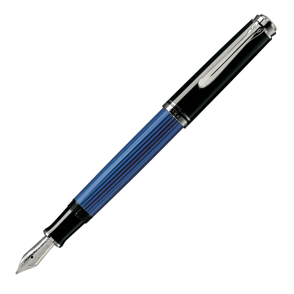 Stylo-plume Pelikan Souverän 405 Black Blue Silver - Plume M