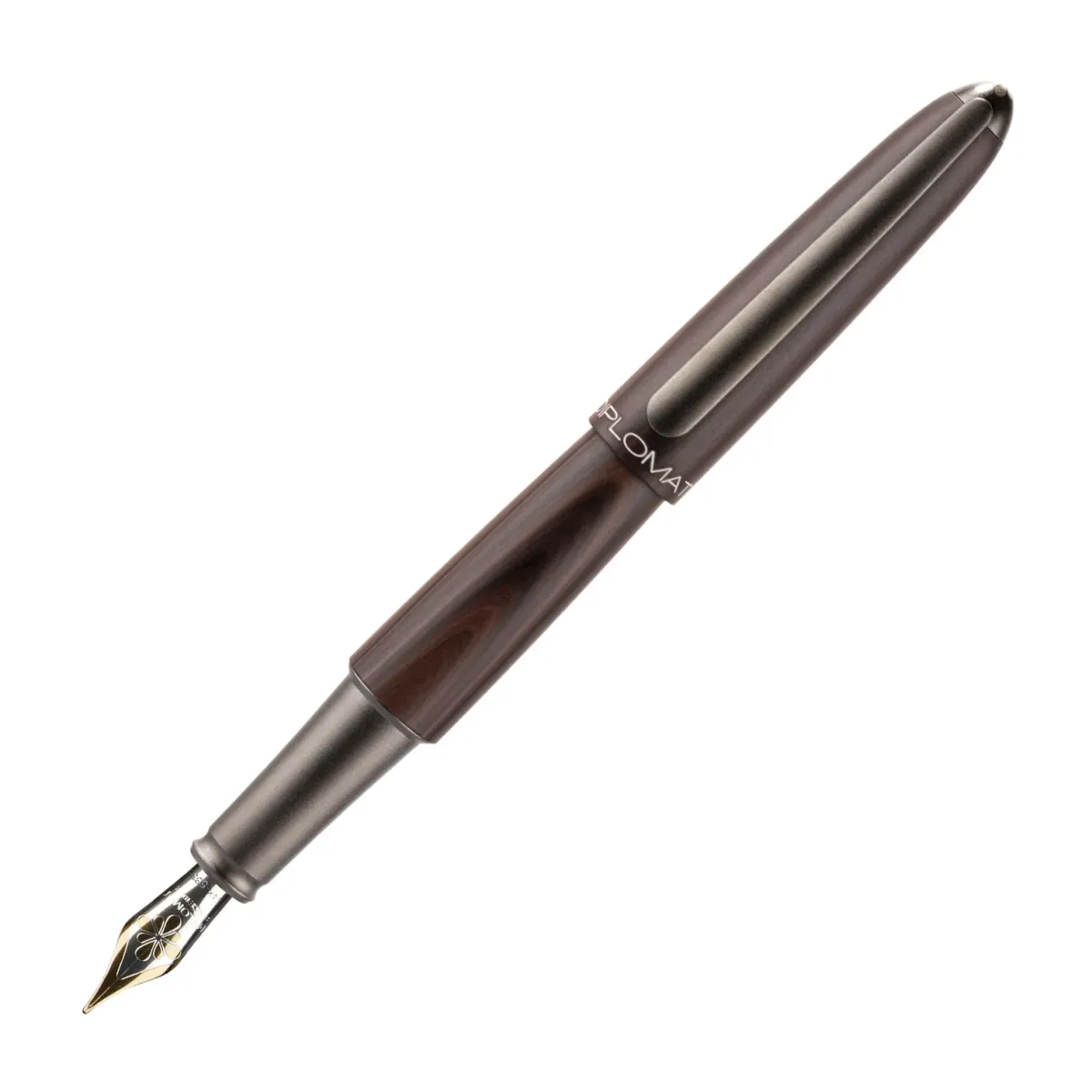 Stylo plume F Diplomat Aero - Black Forest - Plume or 14 ct