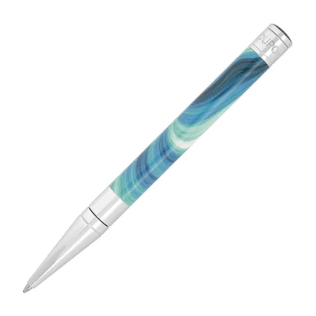 Stylo Bille S.T. Dupont - Initial - GEODE Bleu Chrome - De dos