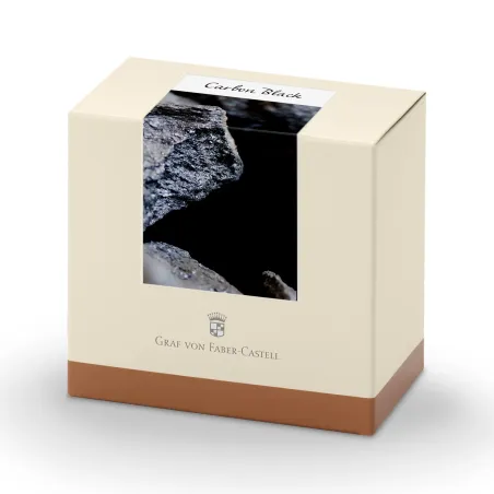 Flacon d'encre Graf von Faber Castell - Noir Carbone 75ml - Boite