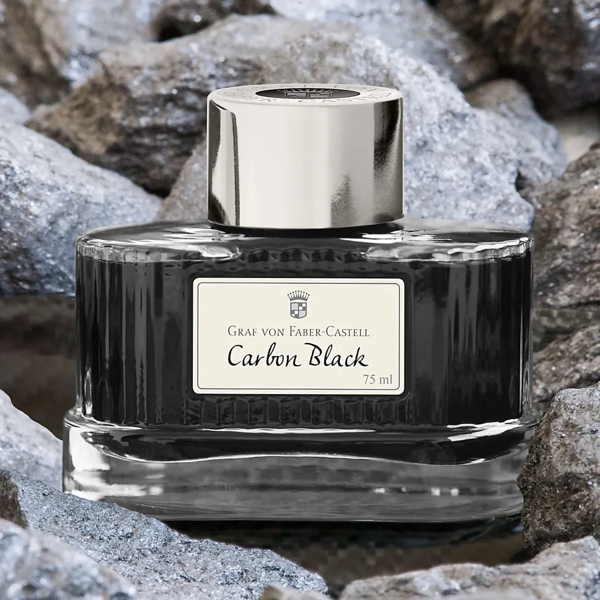 Flacon d’encre Graf von Faber-Castell Noir Carbone 75 ml – Encre Indélébile