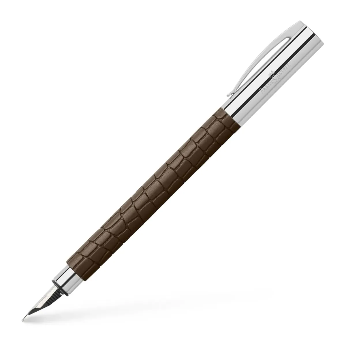 Stylo-plume M Faber-Castell - Ambition 3D -Croco Marron