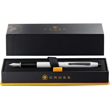 Stylo Plume M Cross Classic Century Chromé Brossé - Design Élégant